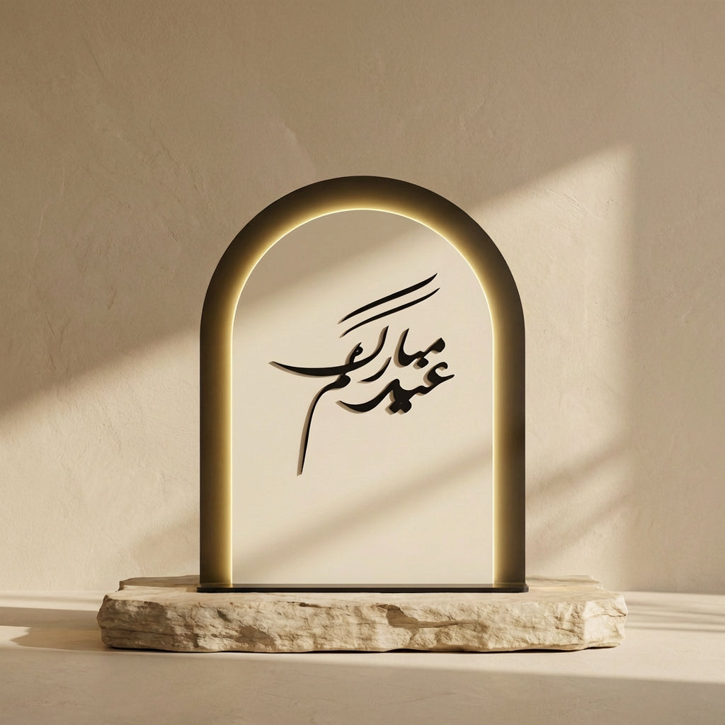 ستاند  مضيء "عيدكم مبارك"